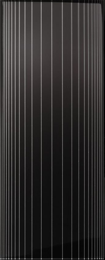 Декоративные элементы Cedam Lustri Dec Righe Nero Lucido, цвет чёрный, поверхность глянцевая, прямоугольник, 200x500