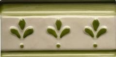 Бордюры Vives Aranda Listelo Hijar Verde, цвет зелёный, поверхность глянцевая, прямоугольник, 65x130