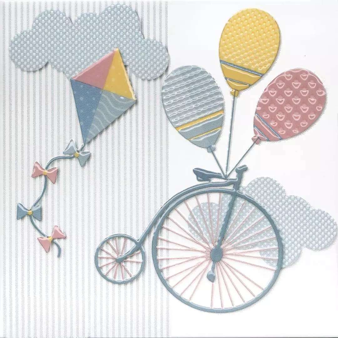 Декоративные элементы Kerama Marazzi Бон Вояж Велосипед VT\A372\5009, цвет разноцветный, поверхность матовая, квадрат, 200x200