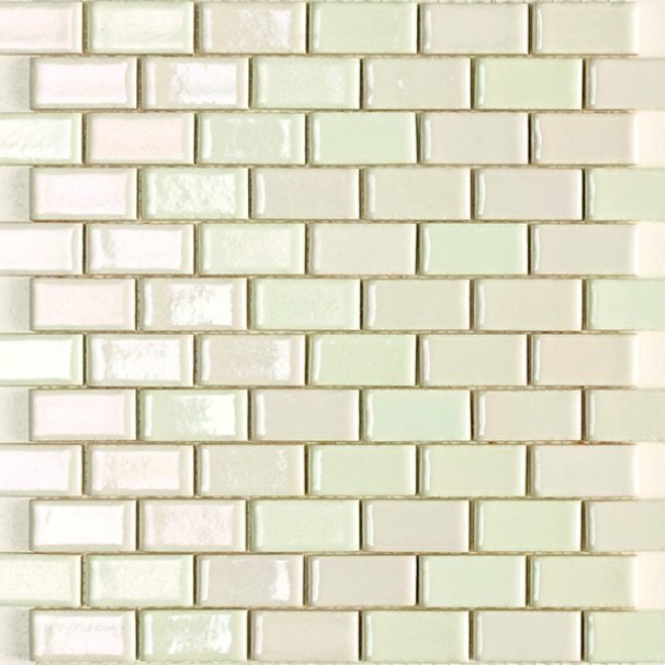 Мозаика Ceramica Di Treviso Loft Mattoncino Aspen Bianco (2,5x5), цвет белый, поверхность глянцевая, кабанчик, 300x300