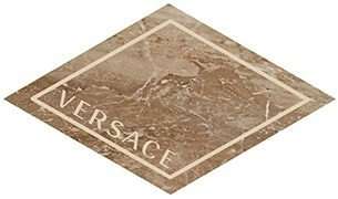 Вставки Versace Marble Firma Mos.T3 3D Marrone 240897, цвет коричневый, поверхность лаппатированная, ромб, 54x93