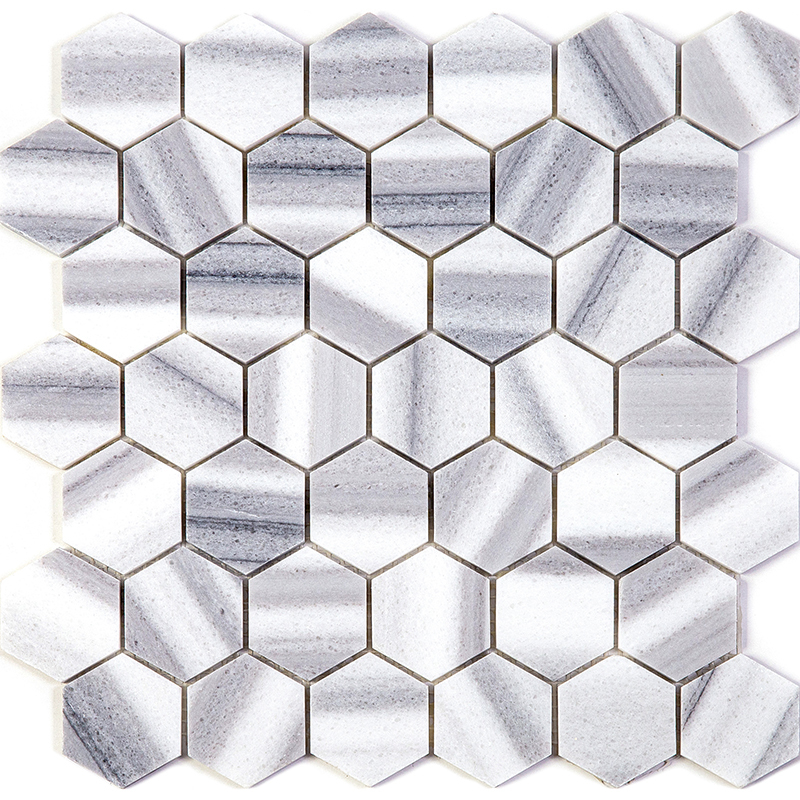 Мозаика Natural Mosaic Adriatica (4,8 mm) 7M002-HP, цвет серый, поверхность полированная, квадрат, 298x300