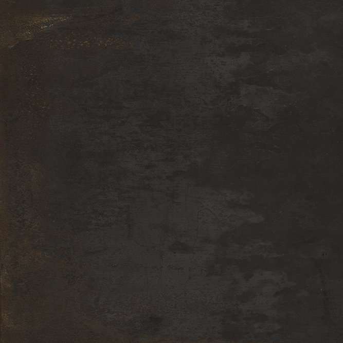 Керамогранит Kerlite Metal Iron (Толщина 5.5 мм), цвет чёрный тёмный, поверхность матовая, квадрат, 1000x1000
