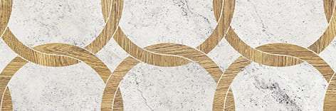 Вставки Керамин Сорбонна 7С Тип 2, цвет серый коричневый, поверхность матовая, прямоугольник, 135x400
