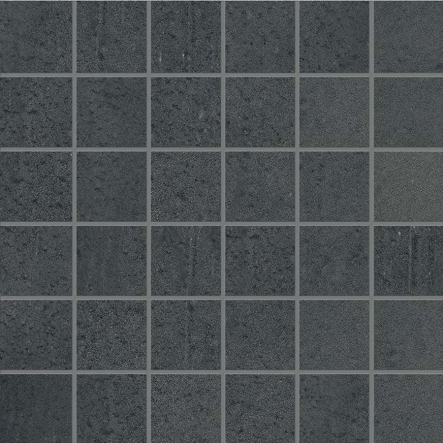 Мозаика Ergon Pigmento Mosaico Antracite Silktech ELXV, цвет чёрный, поверхность матовая, квадрат, 300x300