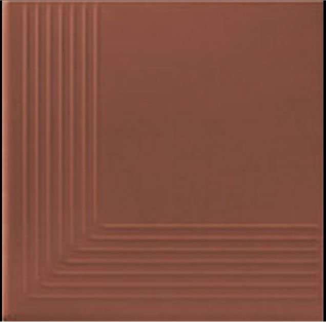 Ступени Opoczno Simple Red Stopnica Narozna, цвет терракотовый, поверхность матовая, квадрат, 300x300