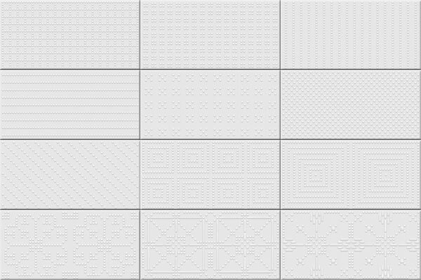 Декоративные элементы Vives Rivoli Fatracci Blanco, цвет белый, поверхность глянцевая, кабанчик, 100x200