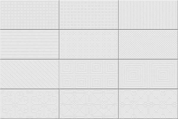 Декоративные элементы Vives Rivoli Fatracci Blanco, цвет белый, поверхность глянцевая, кабанчик, 100x200