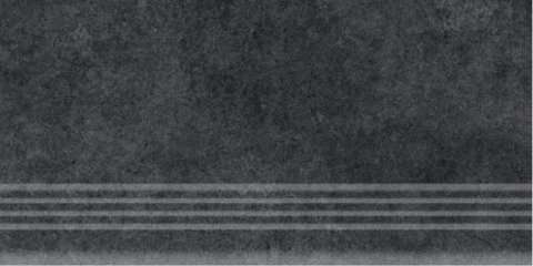 Ступени Cinca Dolmen Black Step Rect. 8445, цвет чёрный тёмный, поверхность матовая, прямоугольник, 300x600