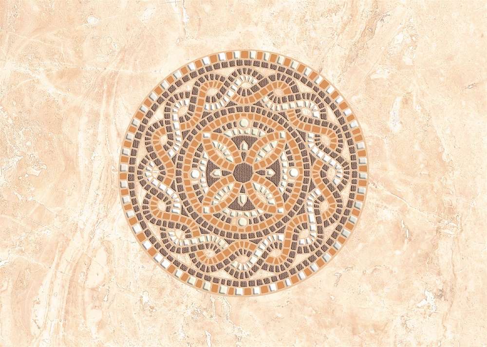Декоративные элементы Axima Непал Декор, цвет бежевый, поверхность глянцевая, прямоугольник, 250x350