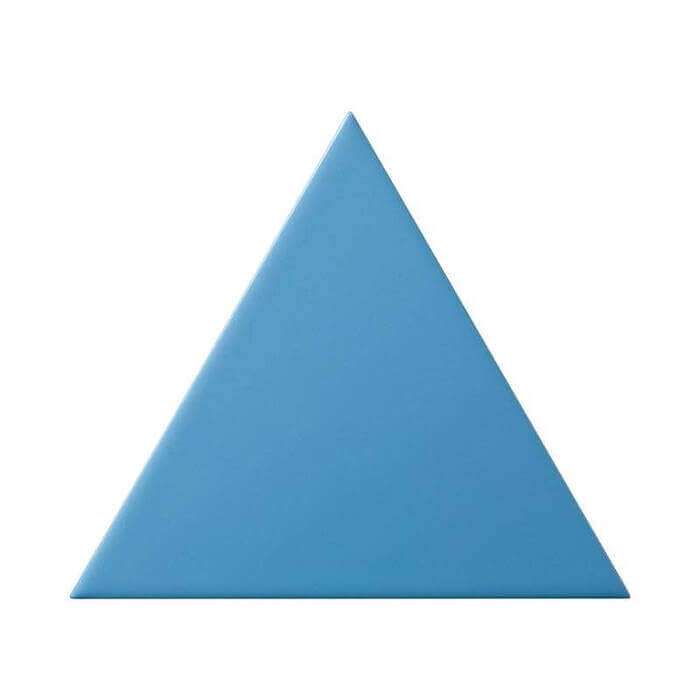 Керамическая плитка Petracers Triangolo Fondo Azzurro, цвет голубой, поверхность глянцевая, квадрат, 170x170x150