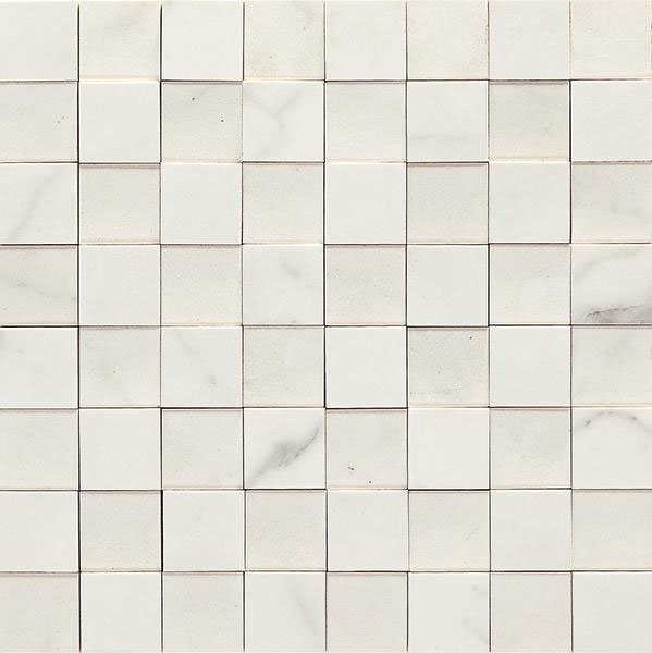 Мозаика Marazzi Italy Allmarble Mosaico Altissimo 3D MMPW, цвет белый, поверхность матовая 3d (объёмная), квадрат, 300x300