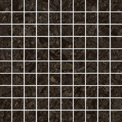 Мозаика Versace Meteorite Mos T100 Moka Lap 47422, цвет коричневый, поверхность лаппатированная, квадрат, 300x300