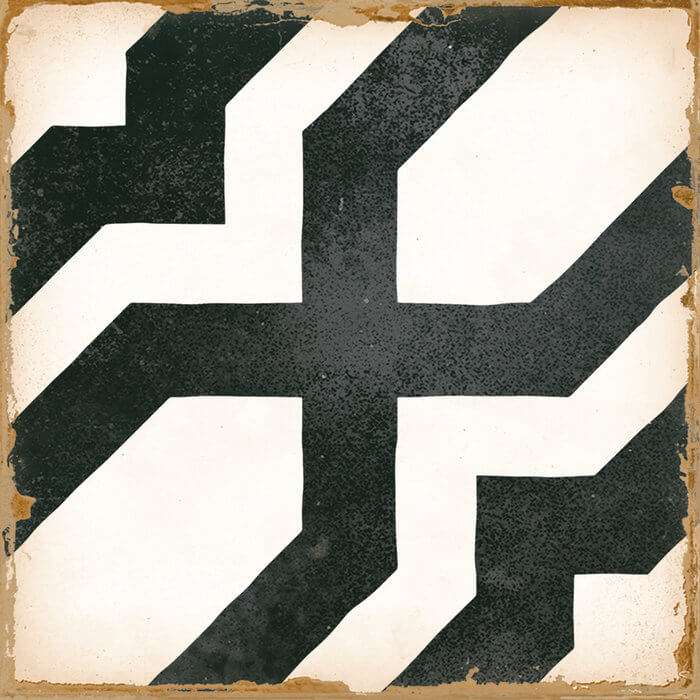 Керамическая плитка Harmony Casablanca Farissi 29415, цвет чёрно-белый, поверхность матовая, квадрат, 125x125