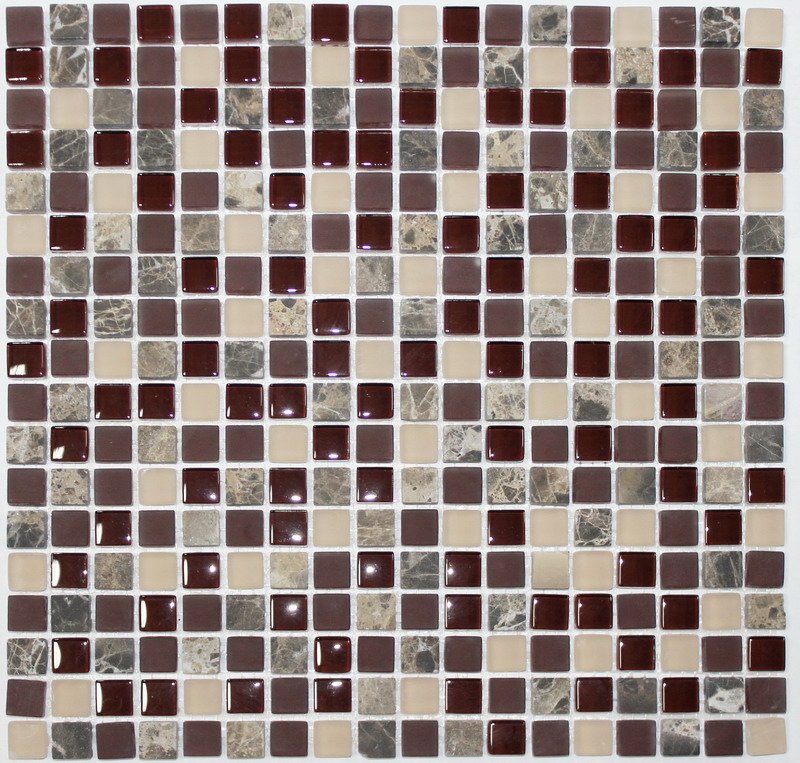 Мозаика NS Mosaic S-841, цвет разноцветный, поверхность глянцевая, квадрат, 305x305