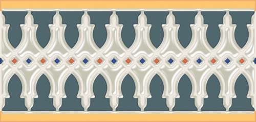 Бордюры Керлайф Menara, цвет разноцветный, поверхность глянцевая, прямоугольник, 120x251
