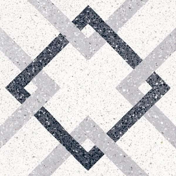 Керамогранит Marca Corona Forme Quadri F. D079, цвет чёрно-белый, поверхность матовая, квадрат, 200x200