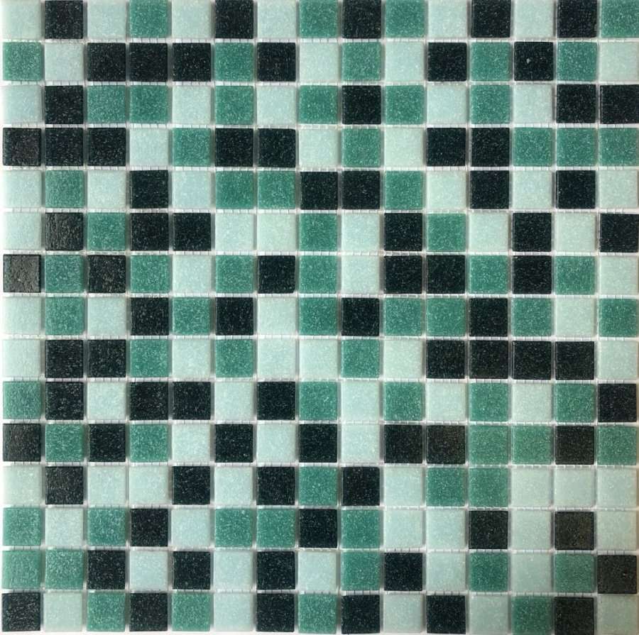 Мозаика Pixel Mosaic Мозаика из стекла PIX111, цвет белый зелёный, поверхность глянцевая, квадрат, 316x316
