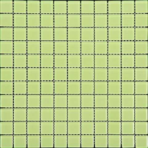 Мозаика Natural Mosaic Color Palette A-045 (Стекло), цвет зелёный, поверхность глянцевая, квадрат, 300x300