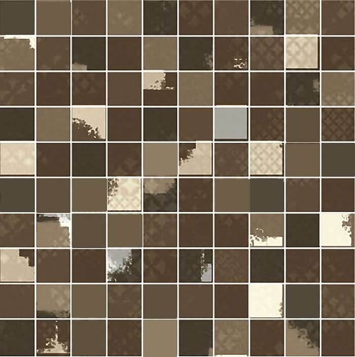 Мозаика Brennero Mos. Luce Lustro Moka MLQMMO, цвет коричневый, поверхность глянцевая, квадрат, 250x250