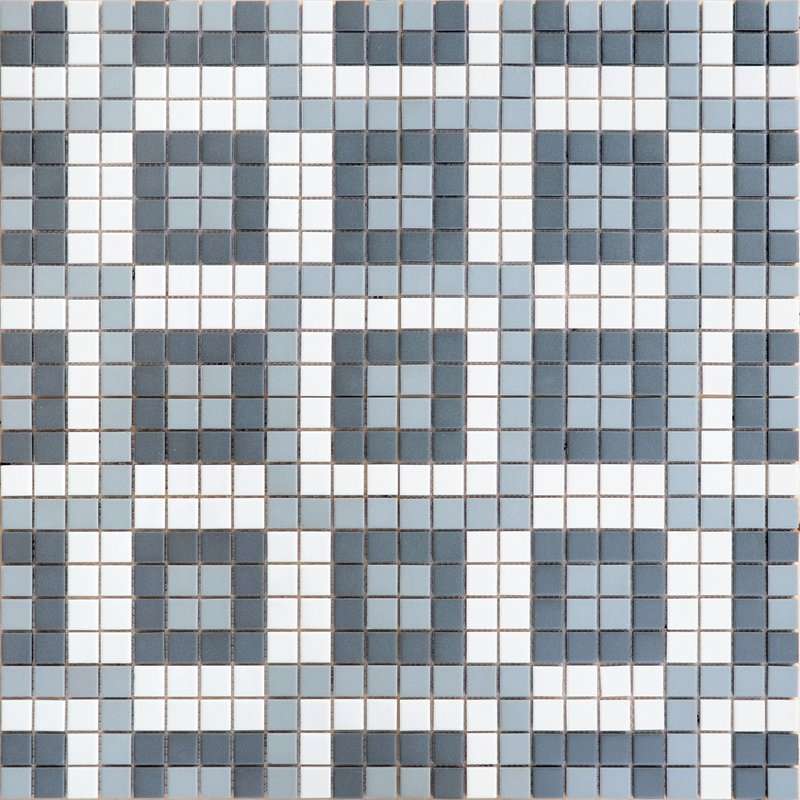 Мозаика Caramelle Mosaic Ornamento 10 23x23x6, цвет синий, поверхность матовая противоскользящая, квадрат, 300x300
