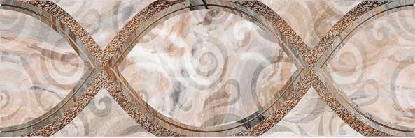 Декоративные элементы Нефрит керамика Лигурия 04-01-1-17-03-15-608-0, цвет коричневый бежевый, поверхность глянцевая, прямоугольник, 200x600