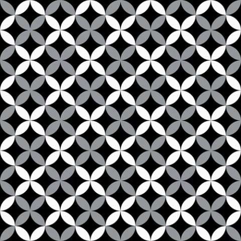 Декоративные элементы Vallelunga Colibri Nero Dec E2 6000290, цвет чёрно-белый, поверхность матовая, квадрат, 125x125