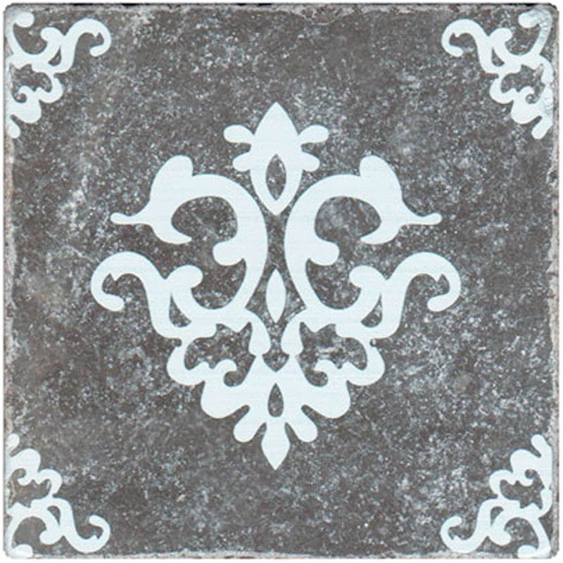 Керамическая плитка Stone4home Marble Black Motif №3, цвет чёрно-белый, поверхность матовая, квадрат, 100x100