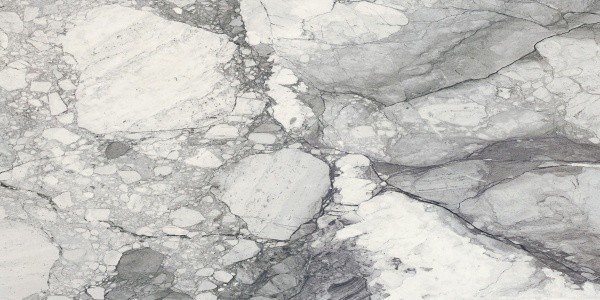 Керамогранит Pamesa Inland Snow, цвет белый серый, поверхность полированная, прямоугольник, 600x1200