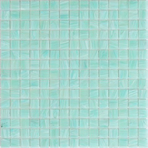 Мозаика Alma Mosaic Stella STM20, цвет бирюзовый, поверхность глянцевая, квадрат, 327x327