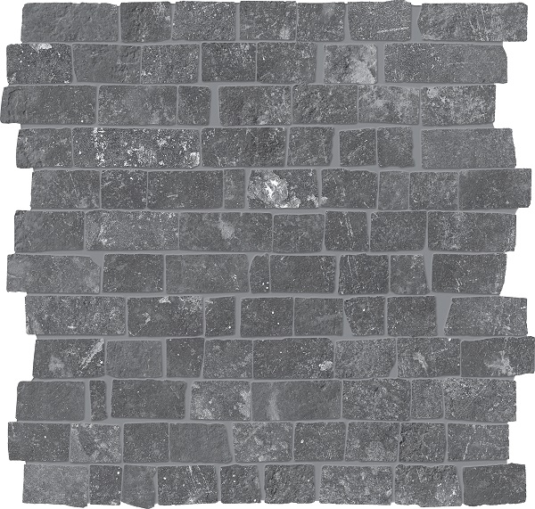 Мозаика Emilceramica (Acif) Chateau Petite Mur Noir Naturale EFTX, цвет чёрный, поверхность натуральная, квадрат, 300x300