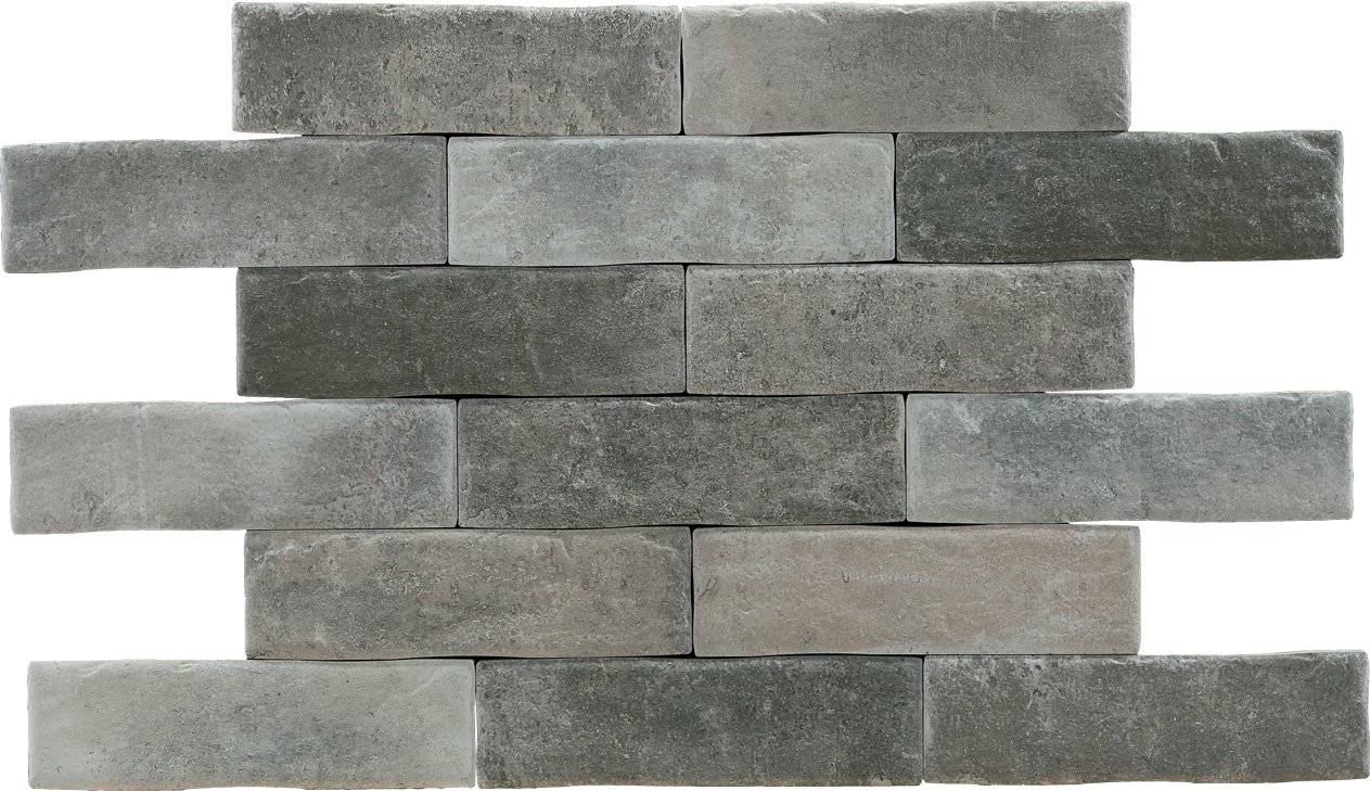 Керамическая плитка Pamesa Brickwall Tortora, цвет серый, поверхность сатинированная, под кирпич, 70x280