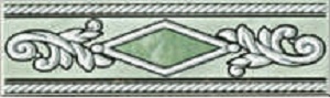 Бордюры Piastrella Марго Зеленый Бордюр Иней-М, цвет зелёный, поверхность глянцевая, прямоугольник, 57x200