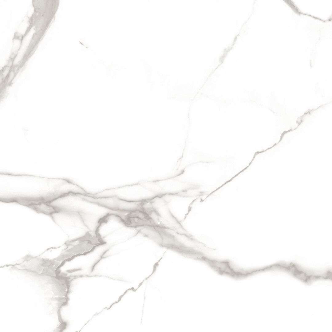 Керамогранит Geotiles Num Blanco, цвет белый, поверхность глянцевая, квадрат, 600x600