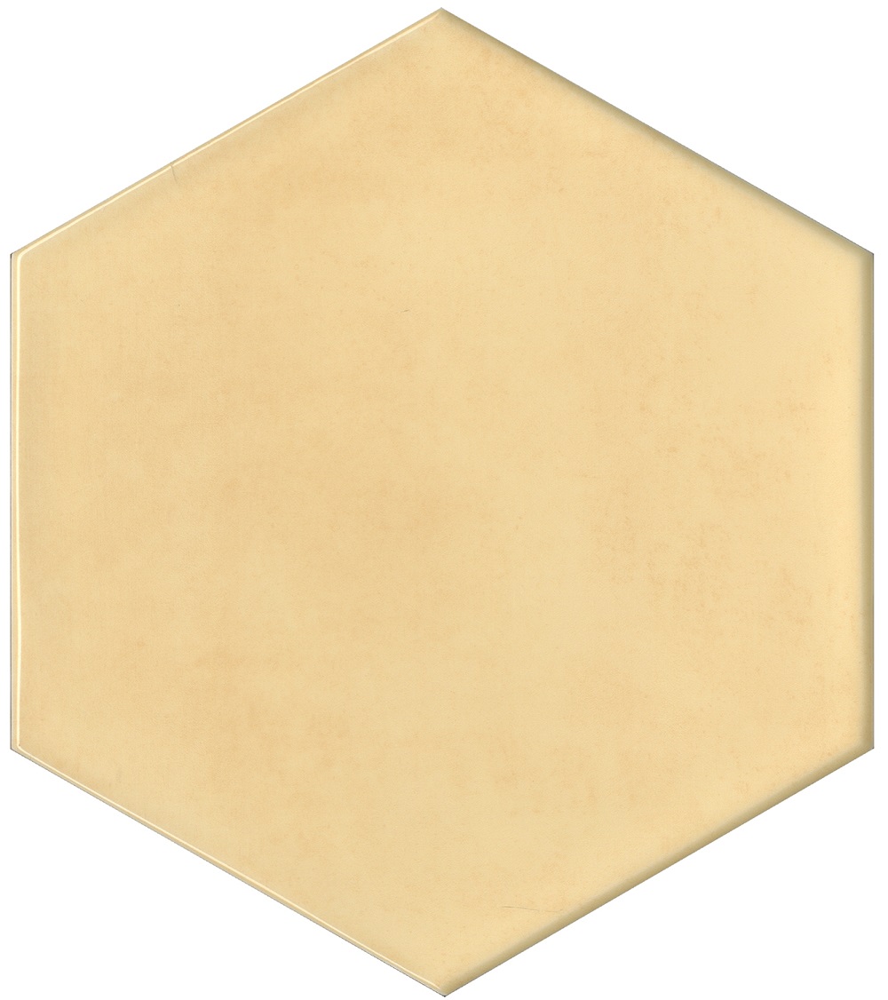 Керамическая плитка Kerama Marazzi Флорентина жёлтый глянцевый 24030, цвет жёлтый, поверхность глянцевая, шестиугольник, 200x231
