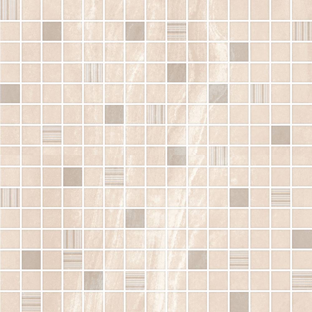 Мозаика Eurotile Diana Light, цвет бежевый, поверхность глянцевая, квадрат, 295x295