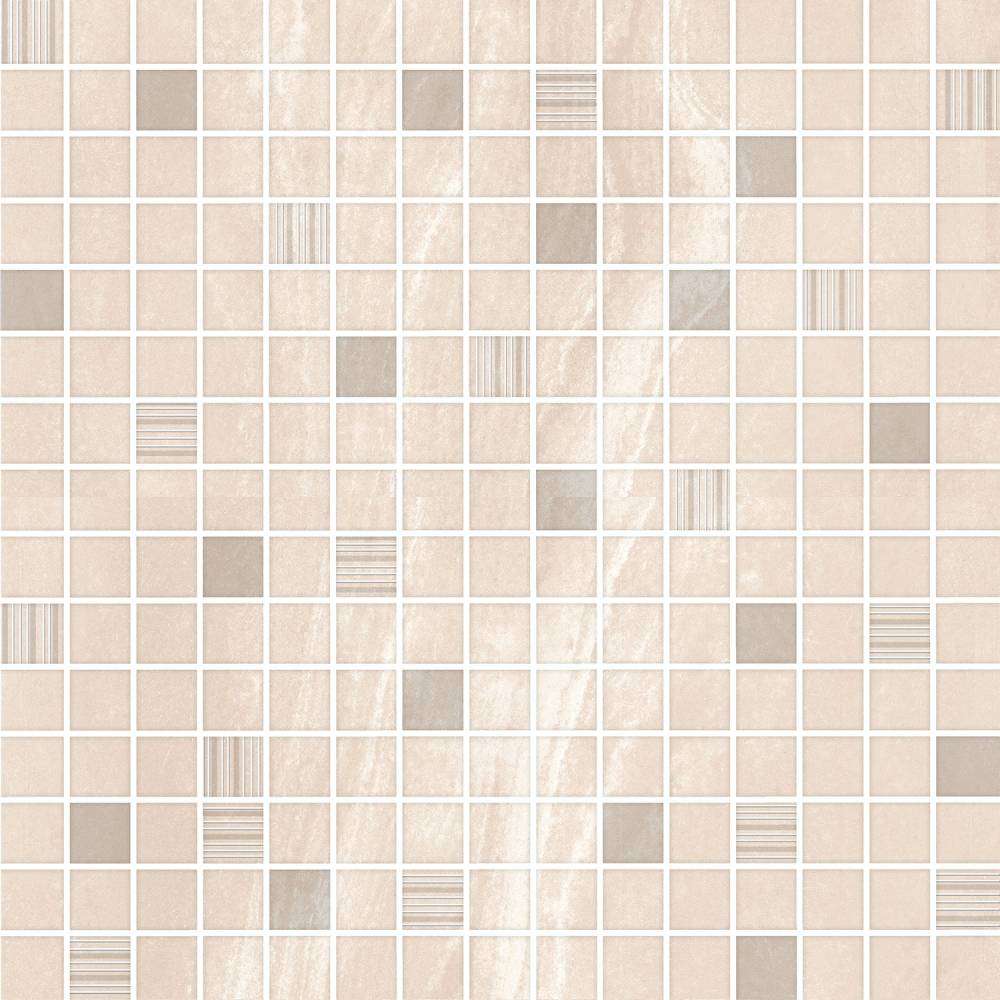 Мозаика Eurotile Diana Light, цвет бежевый, поверхность глянцевая, квадрат, 295x295