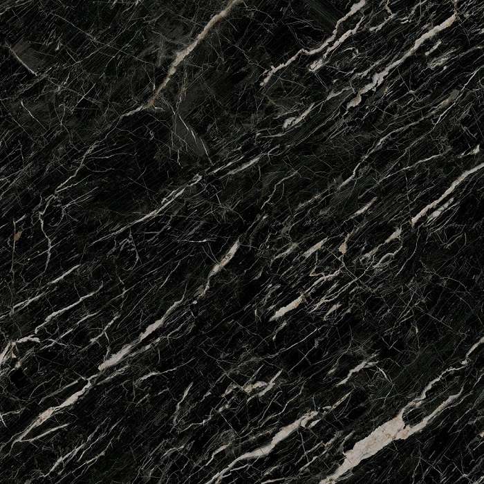 Широкоформатный керамогранит Vives Marblelous Wailea-R, цвет чёрный, поверхность матовая, квадрат, 1200x1200