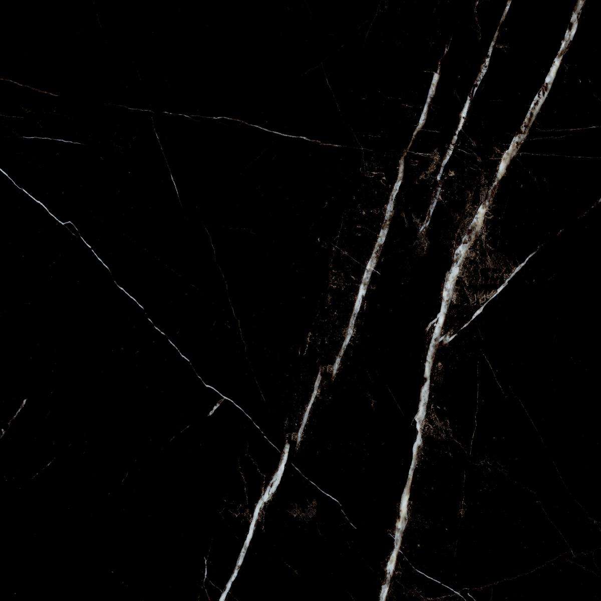 Керамогранит Laparet Black Marquna полированный, цвет чёрный, поверхность полированная, квадрат, 600x600