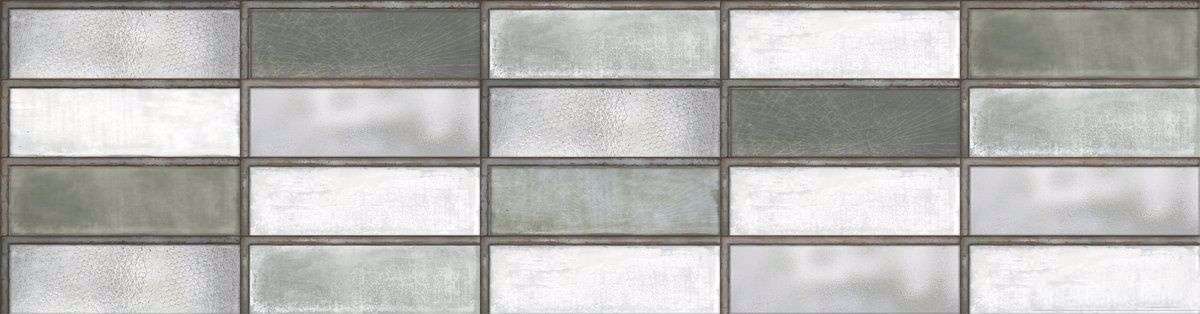 Керамическая плитка Iris Industrial Glass Green 754923, цвет зелёный, поверхность натуральная, прямоугольник, 100x300