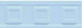 Бордюры Grazia Boiserie Square Indaco Matt. SQ11, цвет голубой, поверхность матовая, прямоугольник, 65x200