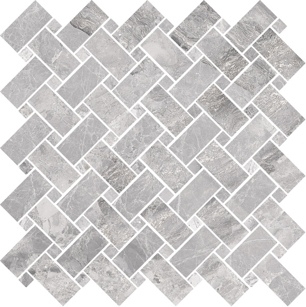 Мозаика Cerdomus Supreme Mosaico Kadi Silver Lev 78083, цвет серый, поверхность полированная, квадрат, 300x300