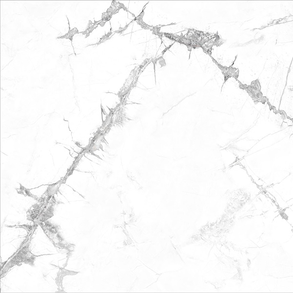 Керамогранит Идальго Люссо Санто Лаппатированый, цвет белый серый, поверхность лаппатированная, квадрат, 600x600