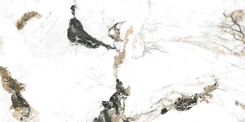 Керамогранит Geotiles Oyama Ambar Leviglass, цвет белый коричневый, поверхность полированная, прямоугольник, 600x1200