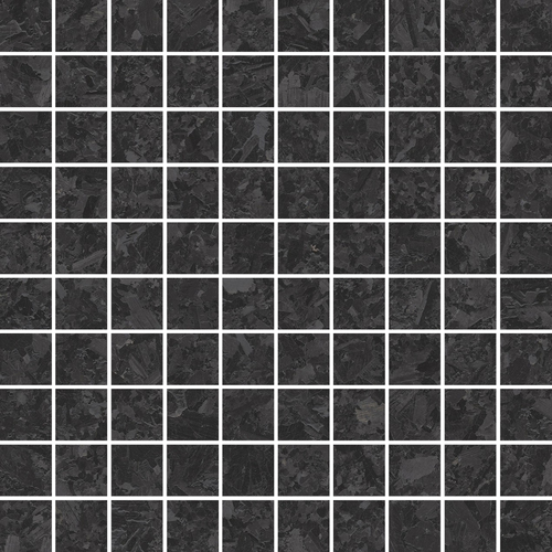 Мозаика Versace Meteorite Mos T100 Nero Lap 47420, цвет чёрный, поверхность лаппатированная, квадрат, 300x300
