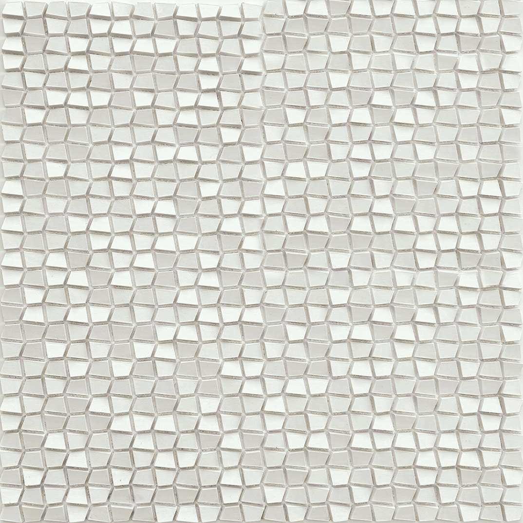 Мозаика Vallelunga Cube White Poli 3900033, цвет белый, поверхность матовая, квадрат, 300x300