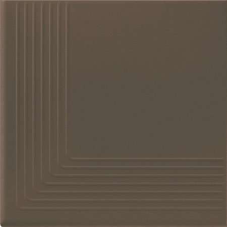 Ступени Opoczno Simple Brown Stopnica Narozna, цвет коричневый, поверхность матовая, квадрат, 300x300