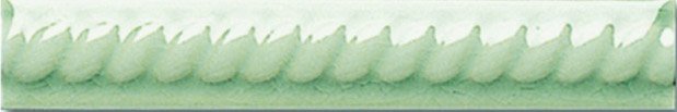 Бордюры Cevica Trenza Verde Vic, цвет зелёный, поверхность глянцевая, прямоугольник, 25x150