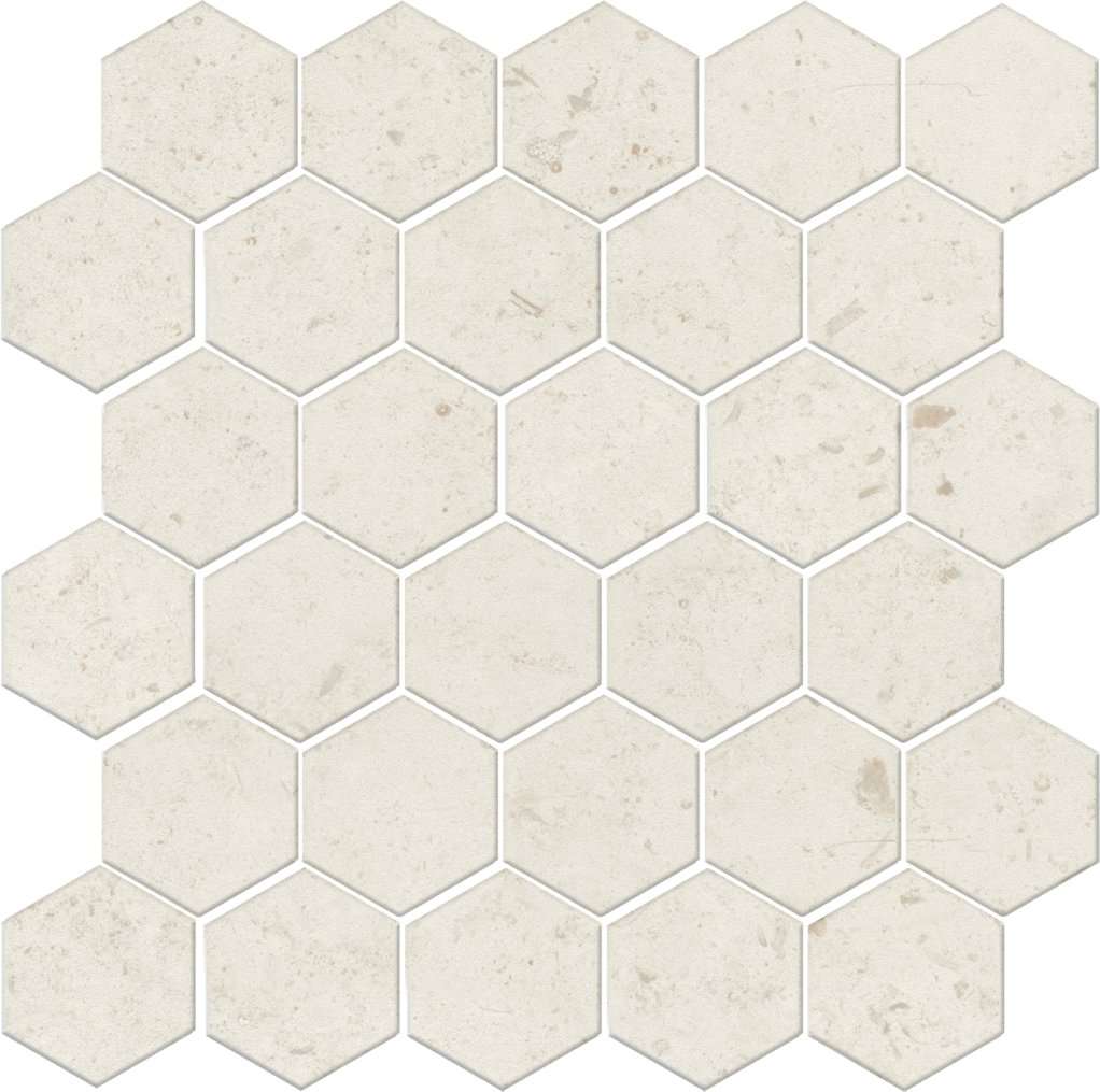 Мозаика Kerama Marazzi Карму бежевый светлый натуральный из 30 частей 63006, цвет бежевый, поверхность матовая, шестиугольник, 297x298