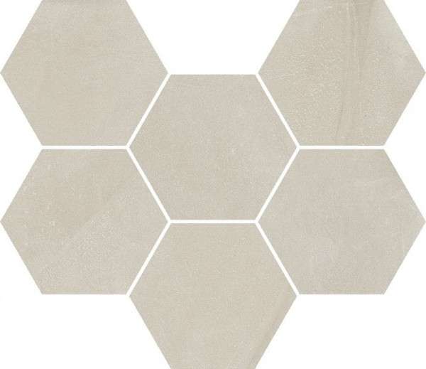 Мозаика Italon Continuum Pure Mosaico Hexagon 620110000187, цвет бежевый, поверхность матовая, шестиугольник, 250x290